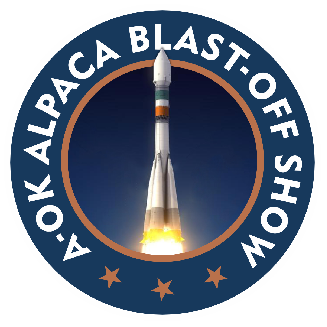 A-OK Alpacas Blast-Off Show Logo